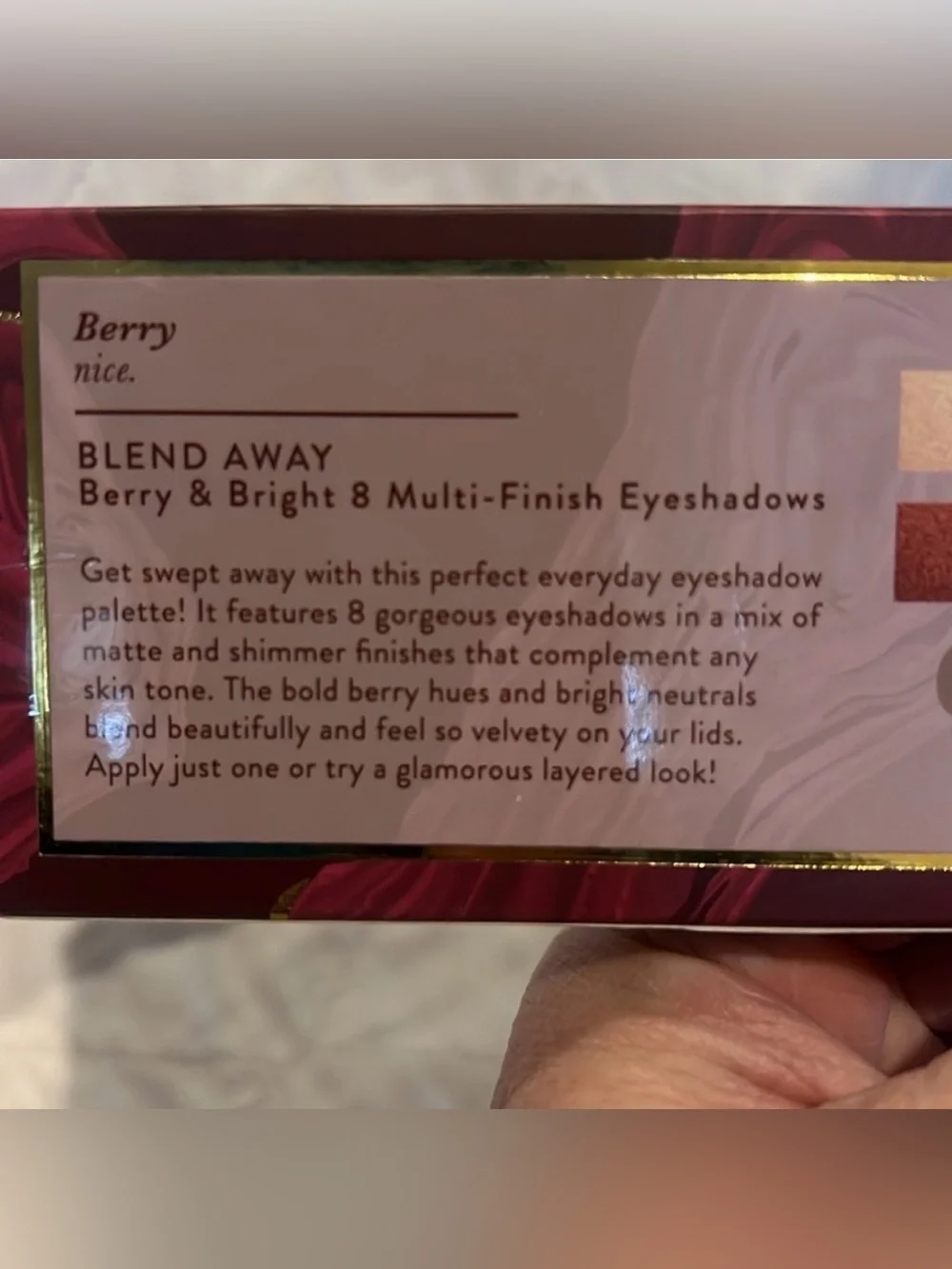 Laura Geller Blend Away Berry & Bright 8 Multi Finish Eyeshadows NWT